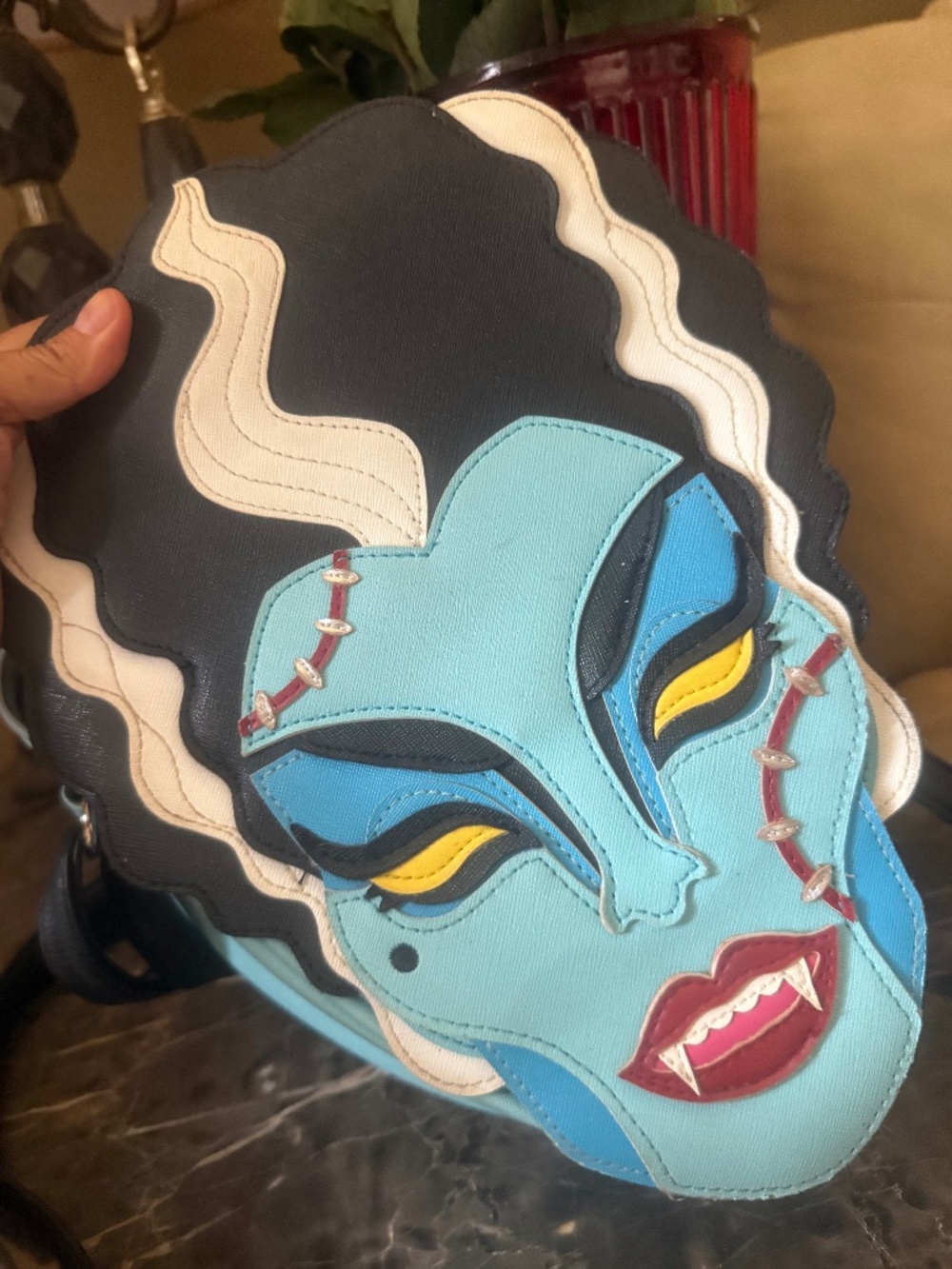Love, pain and stitches, bride of Frankenstein purse